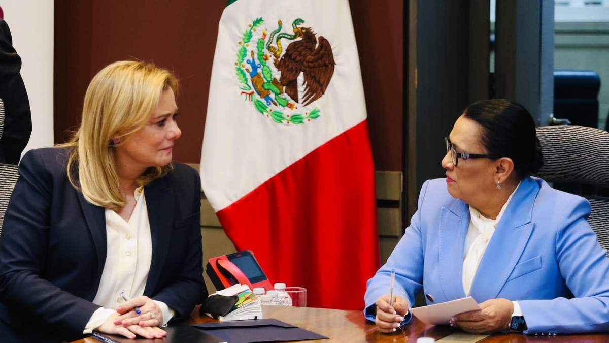 La mandataria estatal y la titular de Segob