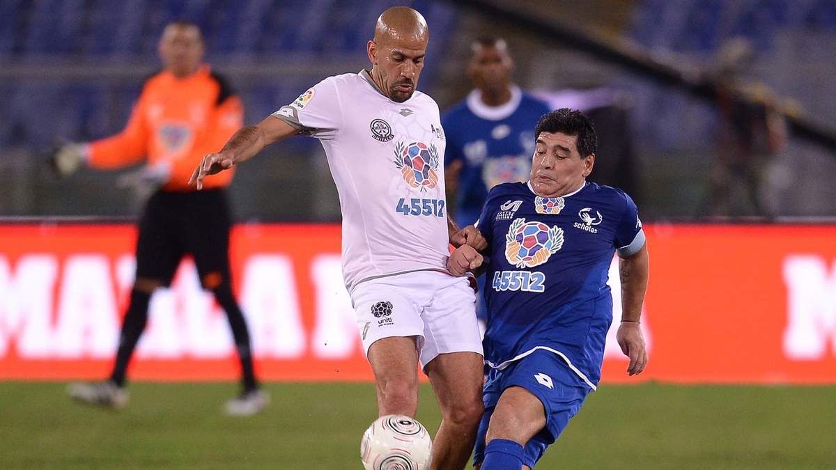 Verón y Maradona. Fuente: (Instagram)