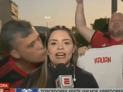 Aficionado acosó a reportera de ESPN en transmisión en vivo; fue detenido