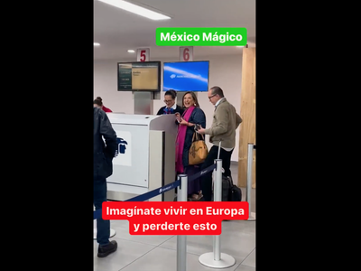 Acusan a Xóchitl Gálvez de saltarse la fila en el aeropuerto (Video)