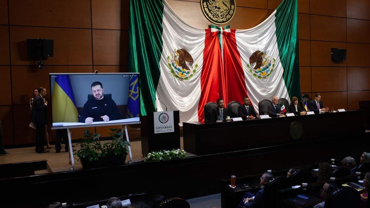 La conferencia virtual del mandatario ucraniano