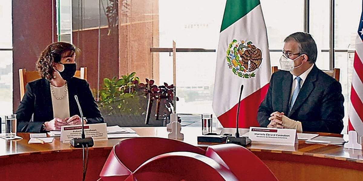 Roberta Jacobson y Marcelo Ebrard