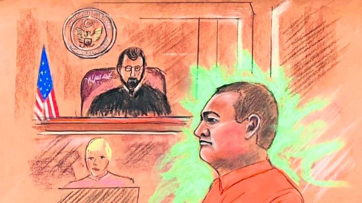 Genaro García Luna en su juicio en Brooklyn