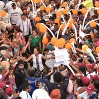 Sheinbaum celebra la estabilidad económica de la 4T en Macuspana, la tierra natal de AMLO