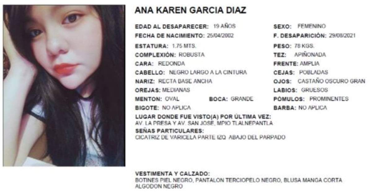 Ficha de búsqueda de Ana Karen