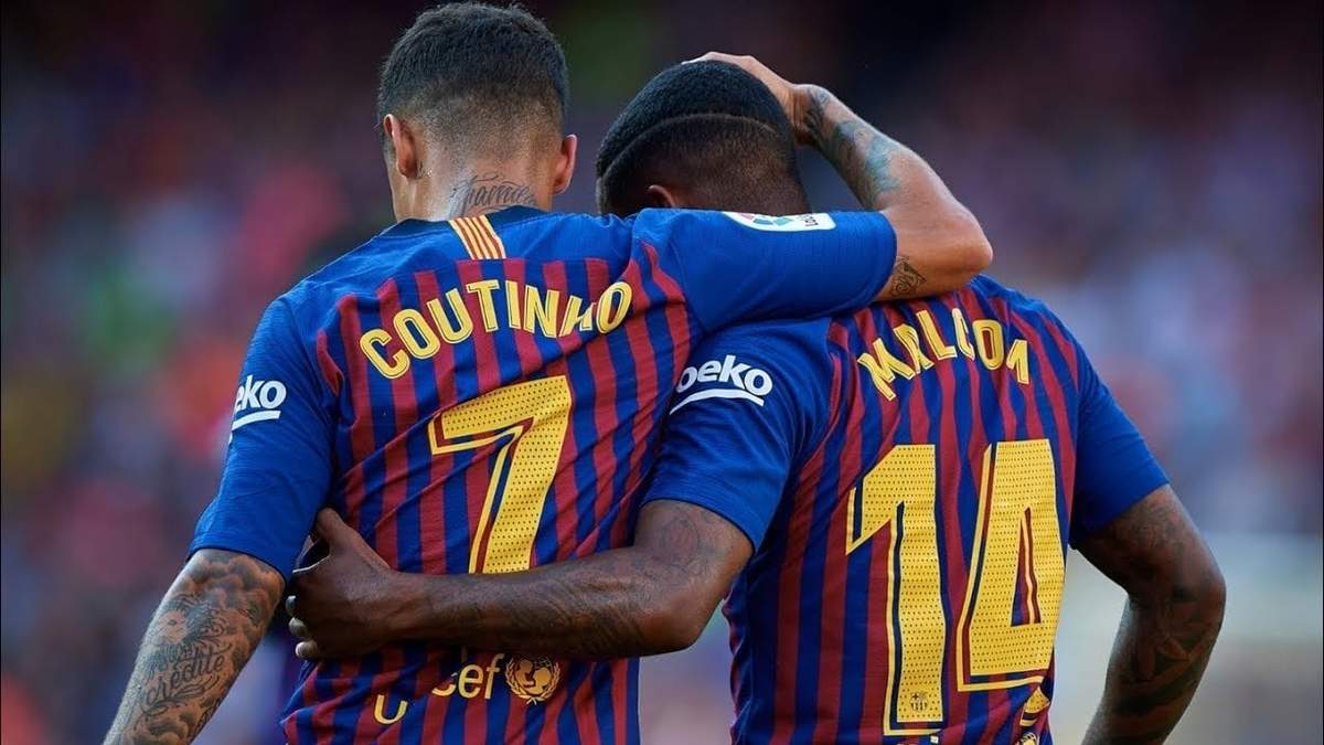 Coutinho y Malcom en Barcelona. Fuente: (Twitter).