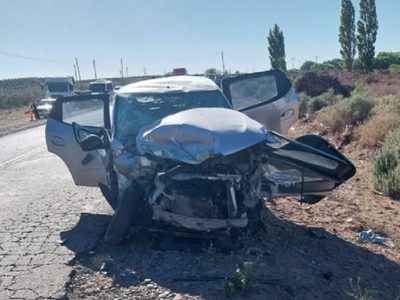 Dos personas heridas en un triple choque en la ruta 7 cerca de Tratayén