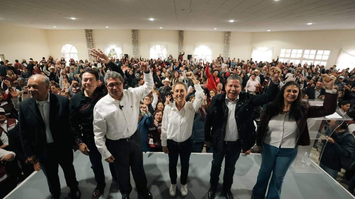 Claudia Sheinbaum acompañada de Ricardo y David Monreal