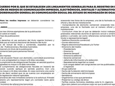 Michoacán y la publicidad oficial