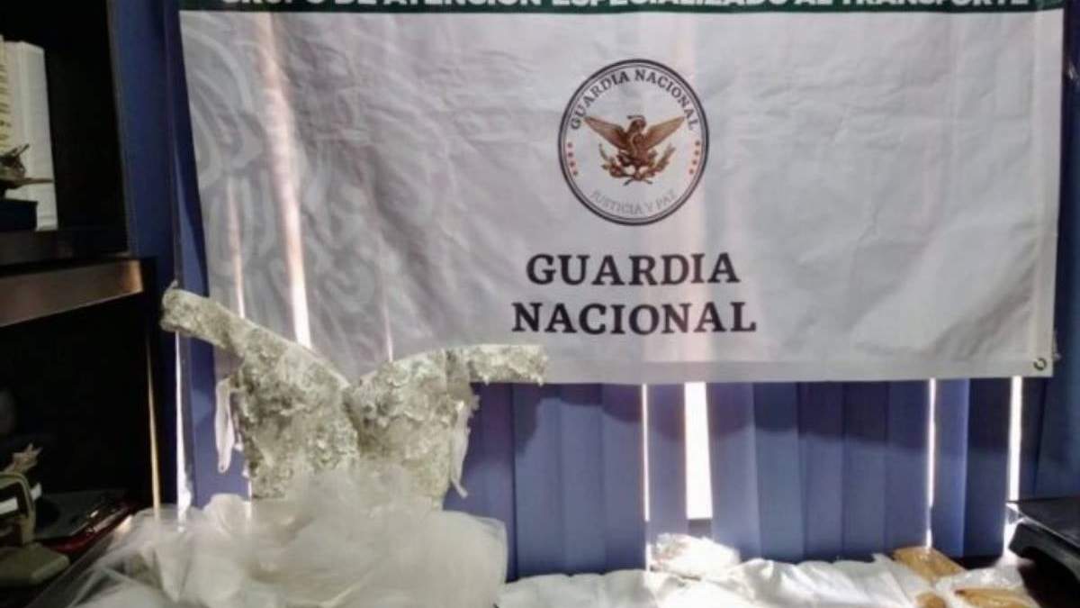 El vestido que llevaba los paquetes de cocaína