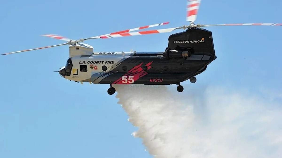 Helicóptero Boeing CH47-D “Chinook”. Fuente: (Twitter)