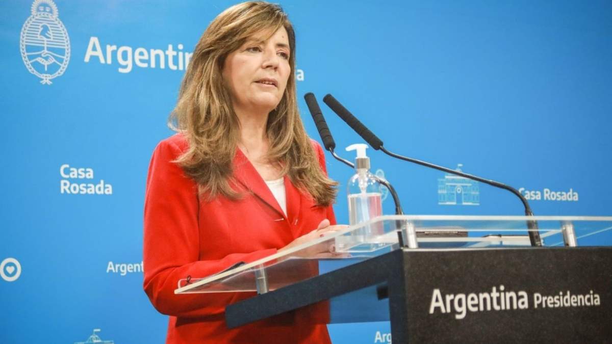 La portavoz del Gobierno, Gabriela Cerruti. Fuente: (Twitter)