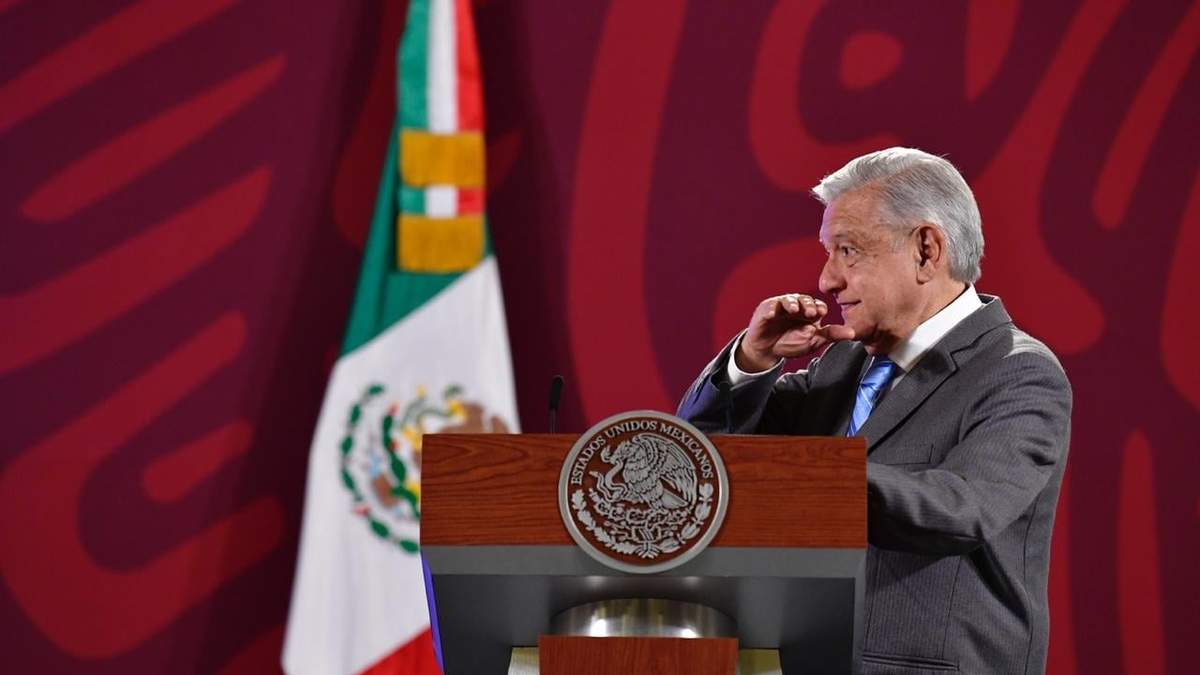 El presidente durante la conferencia matutina de este martes