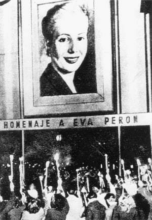 Eva Perón en 1976
