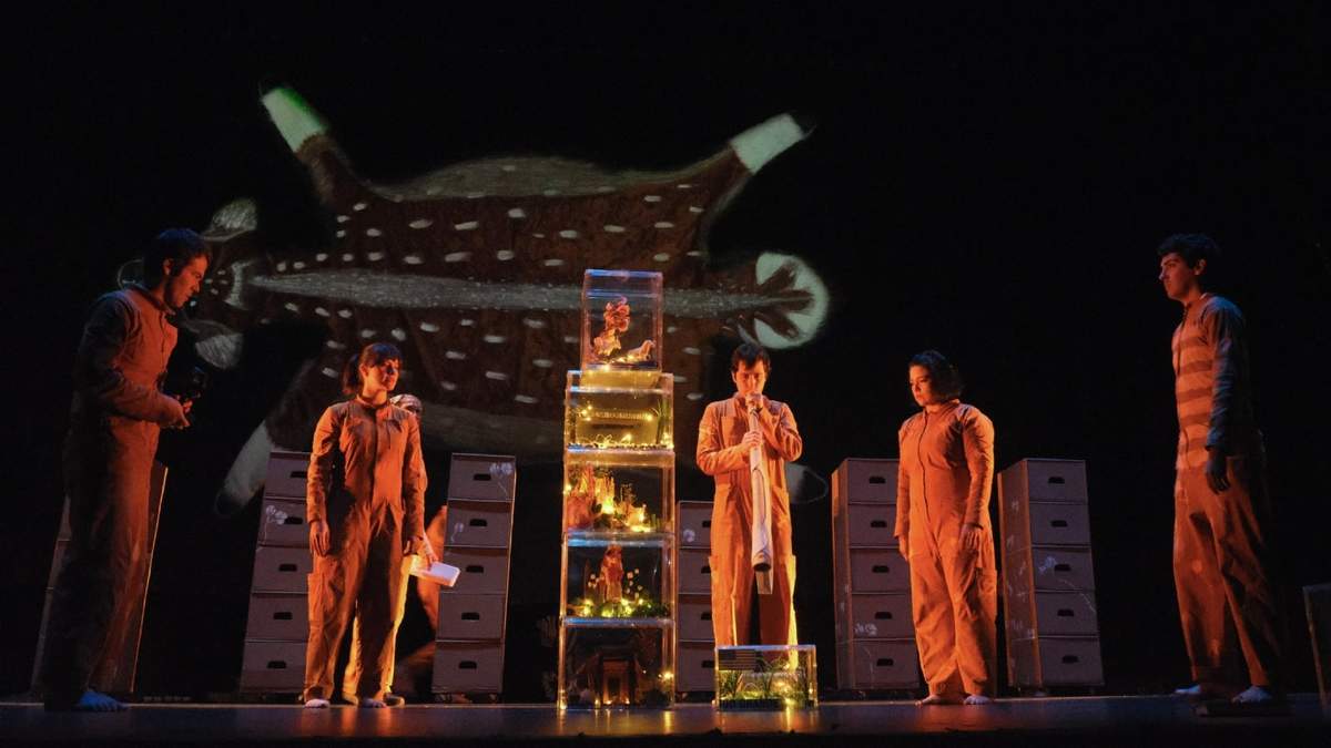 Escena de la obra de teatro “Autobiografía del algodón”, de Cristina Rivera Garza