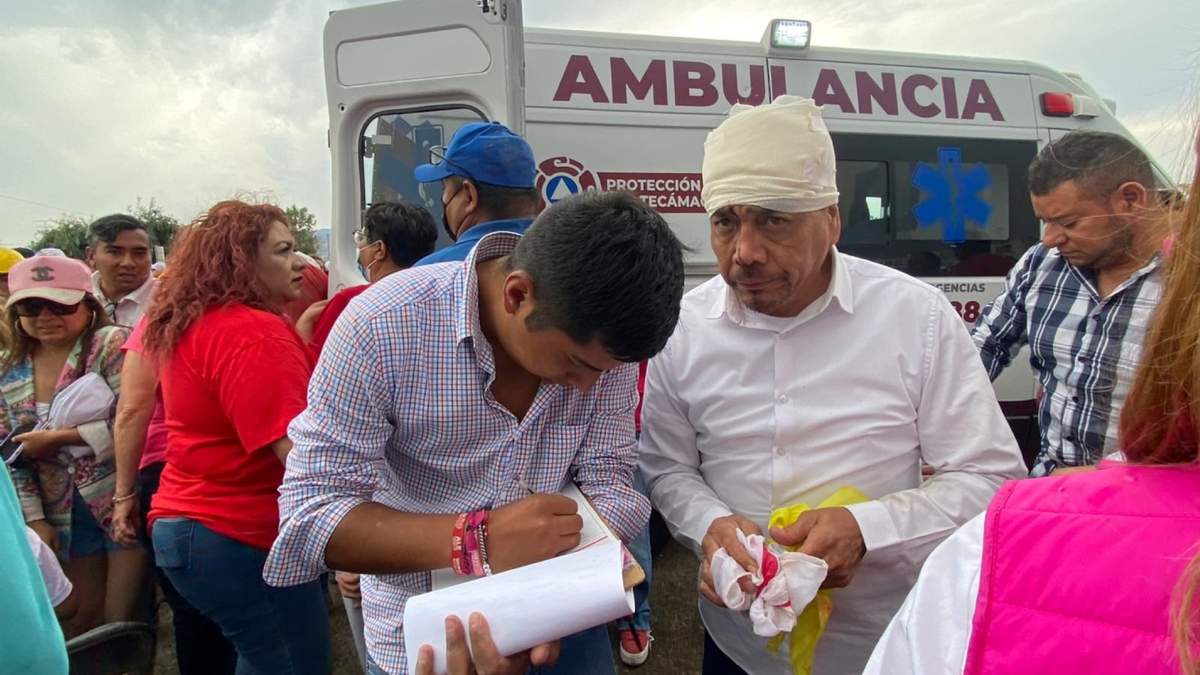 Heridos en mitin de campaña de Alejandra del Moral