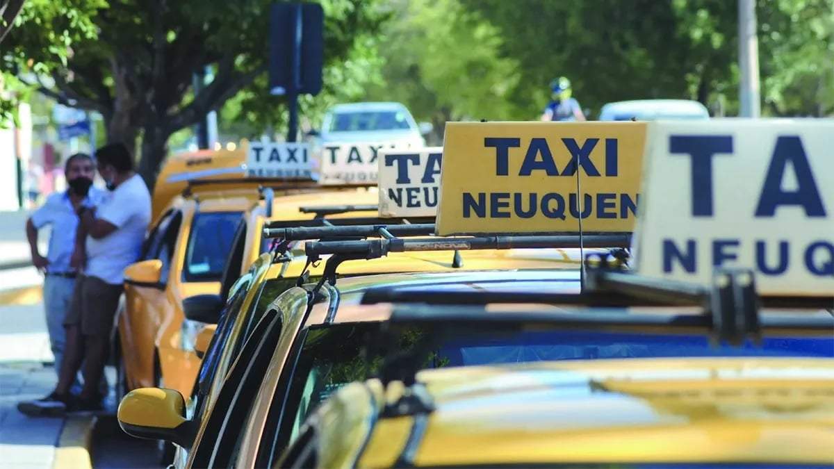 Taxis en la ciudad de Neuquén. Fuente: (Neuquén Post).