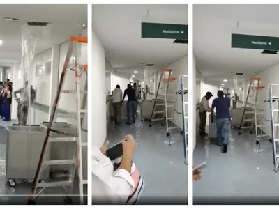 Se inunda hospital del IMSS en Puebla que fue inaugurado apenas el 4 de mayo (Videos)