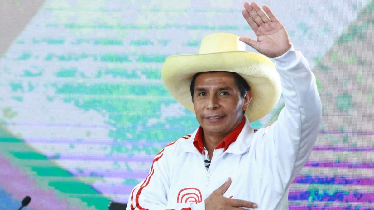 Pedro Castillo, presidente electo de Perú. Fuente: (Twitter)