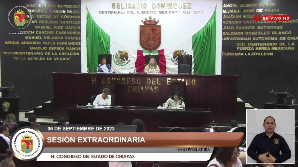 La iniciativa que sanciona la violencia contra las mujeres con la inhabilitación para ocupar cargos de elección popular o puestos en el servicio público se aprobó con el voto unánime de los 32 diputados presentes en la sesión legislativa del Congreso de Chiapas