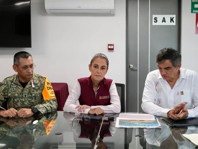 Monitorea gobierno de México crecimiento del río Pánuco; al momento no representa riesgo: presidenta
