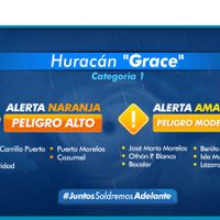 Quintana Roo suspende labores y aplica Ley Seca por huracán "Grace"
