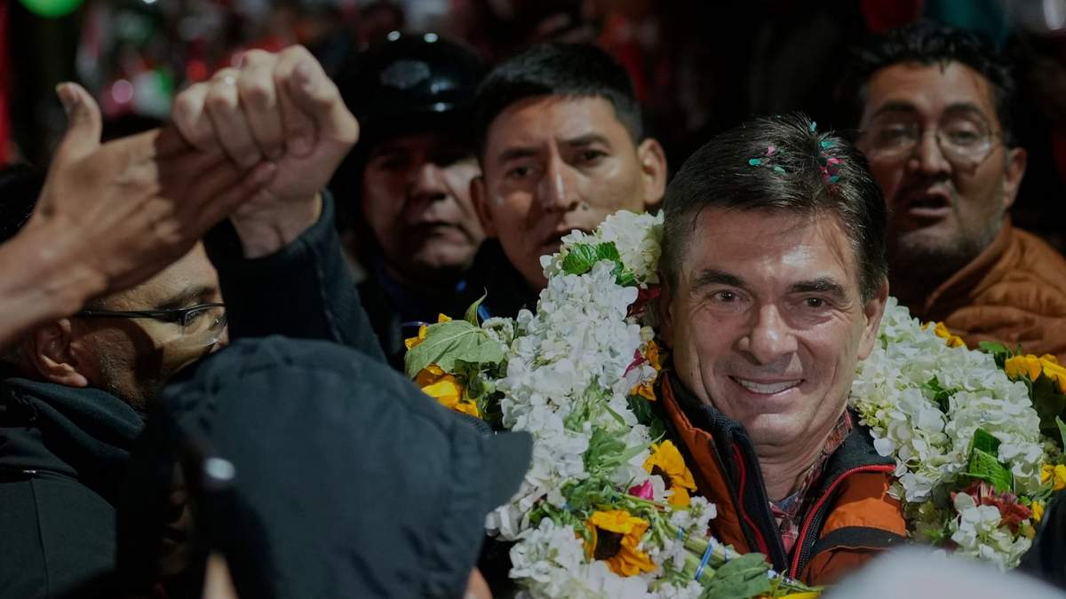 El candidato presidencial boliviano Rodrigo Paz