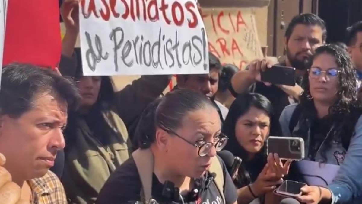 Protesta de periodistas michoacanos