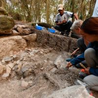 Hallan vasijas, huesos de animales y ofrendas en construcción maya recién descubierta en Tabasco