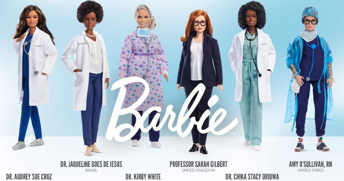 Nuevas muñecas Barbie dedicadas a mujeres que contribuyen a la pandemia