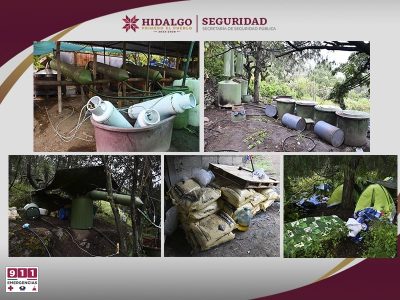 Hallan tercer narcolaboratorio en las montañas de Hidalgo