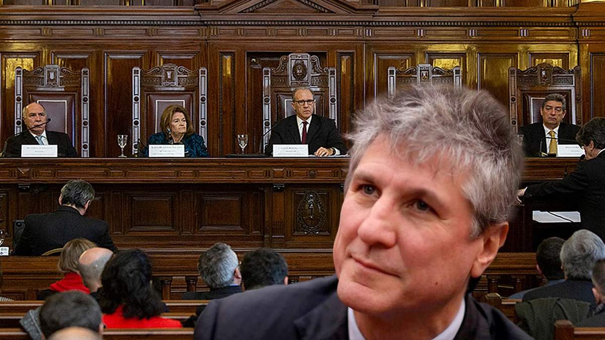 Amado Boudou y los magistrados de la Corte Suprema de Justicia. Fuente: (Minuto Neuquén)