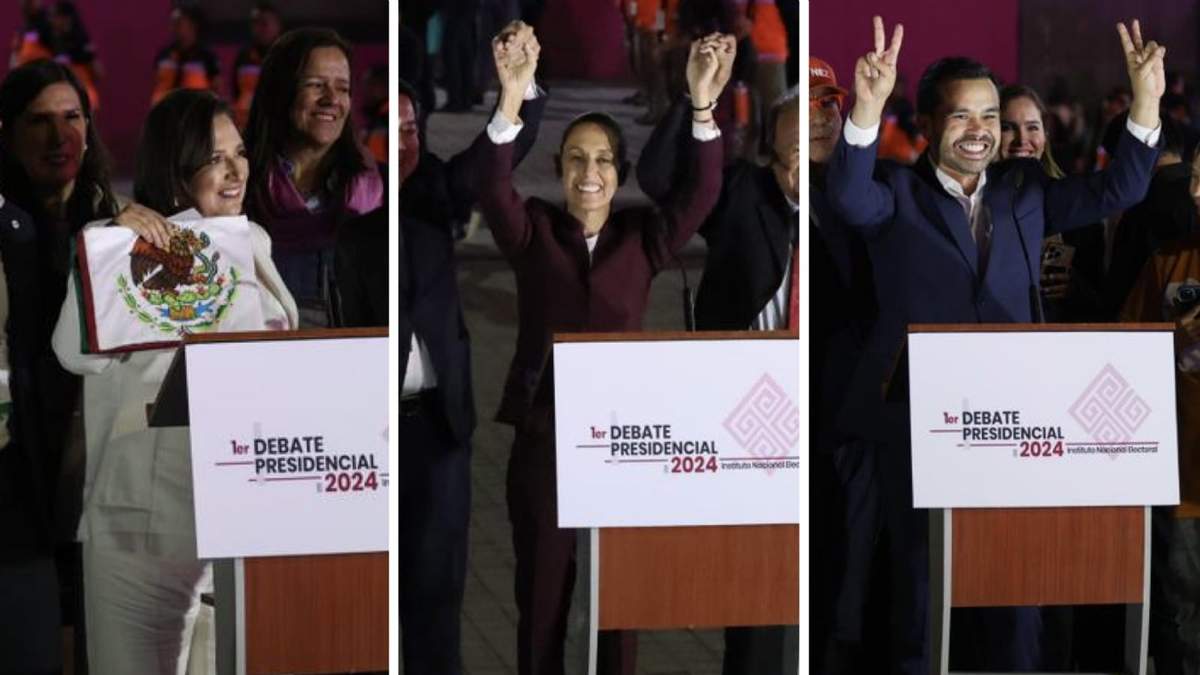 Los aspirantes al salir del INE