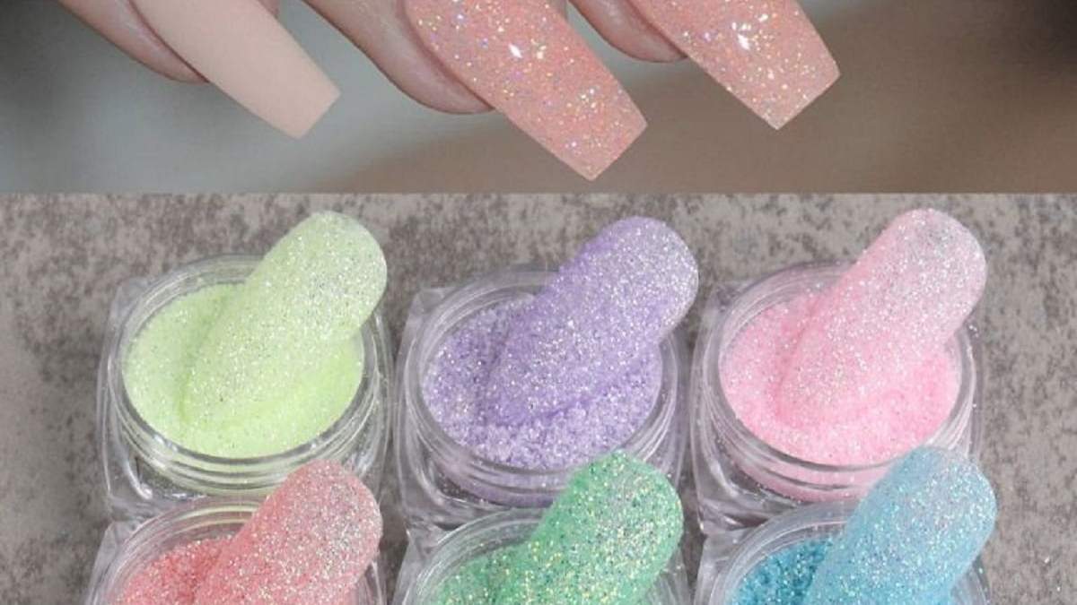 Diseños de Nail Art con "efecto azúcar". Fuente: (X)