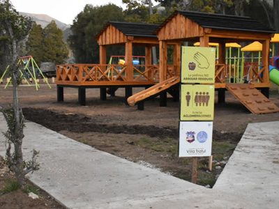 Villa Traful: el Gobierno provincial visitó las obras del parque integrador “Atilio Gallegos”