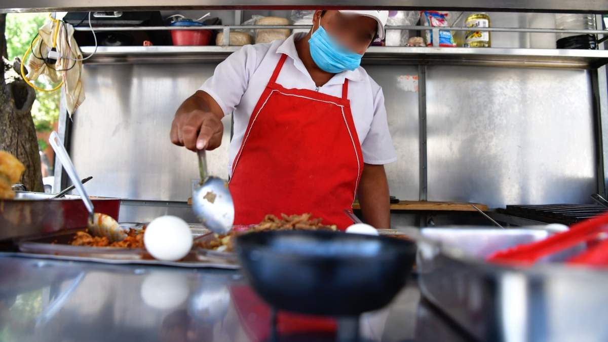 Un puesto de comida en la CDMX