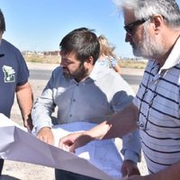 Mientras recorría La Meseta, Gaido prometió 4000 lotes con servicios por año