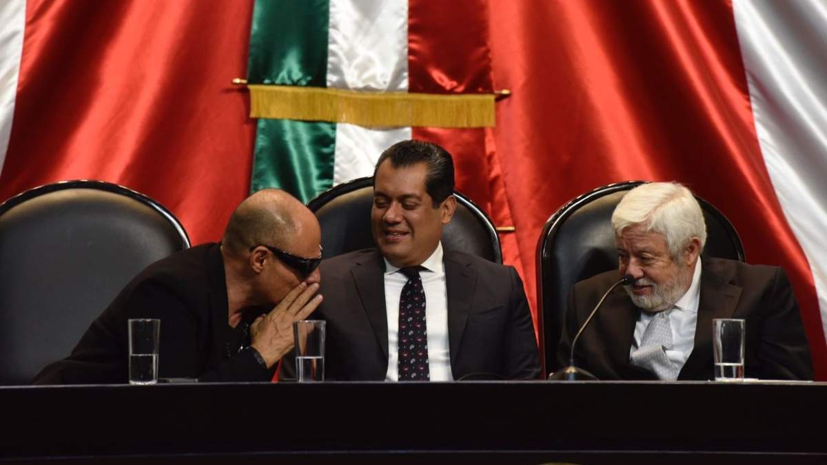 Claudio Yarto, Sergio Gutiérrez Luna y Jaime Maussan