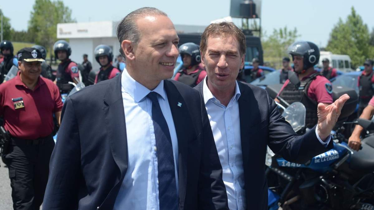 Sergio Berni y Diego Santilli. Fuente: (Twitter)