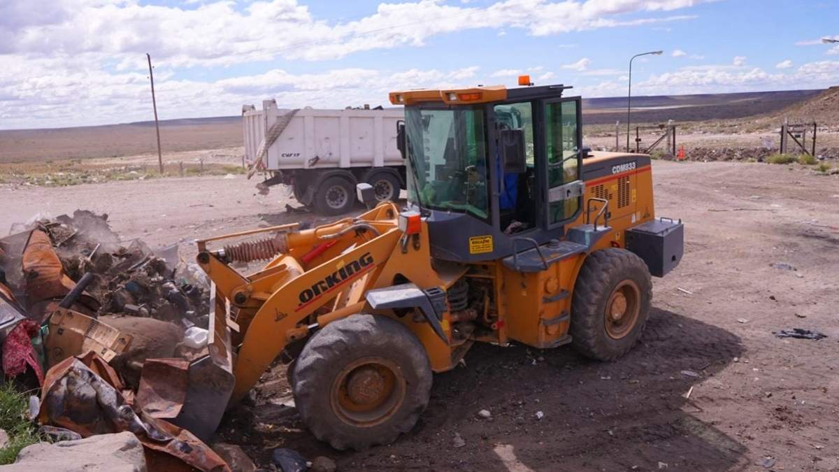 Obras en el Basural Municipal de Zapala. Fuente: (Twitter)