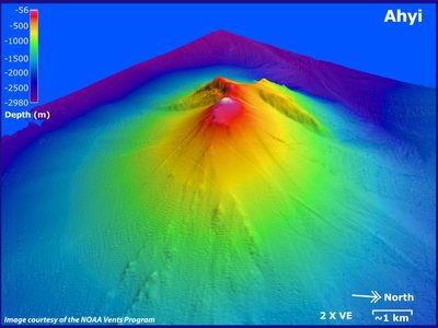 Un volcán submarino entró en erupción en el océano Pacífico