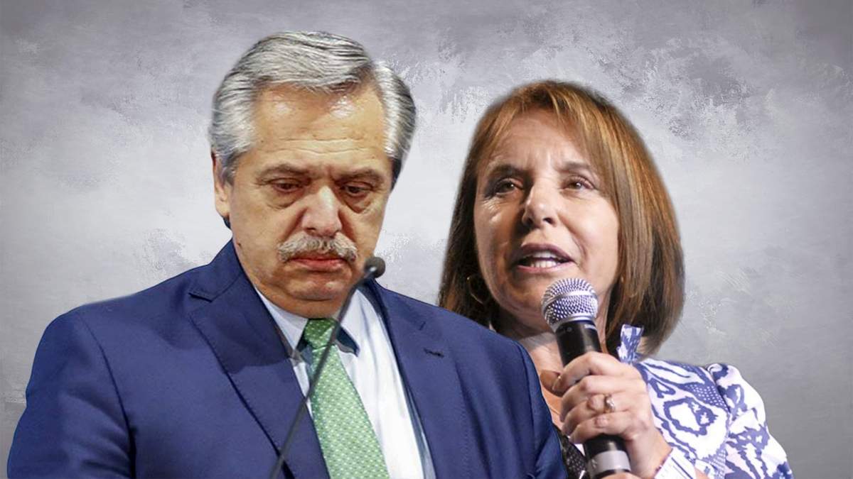 Alberto Fernández junto a Hilda "Chiche" Duhalde. Fuente: (Minuto Neuquén)
