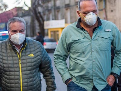 Enojado y a los gritos: Berni llegó a Puente La Noria y se peleó con la policía