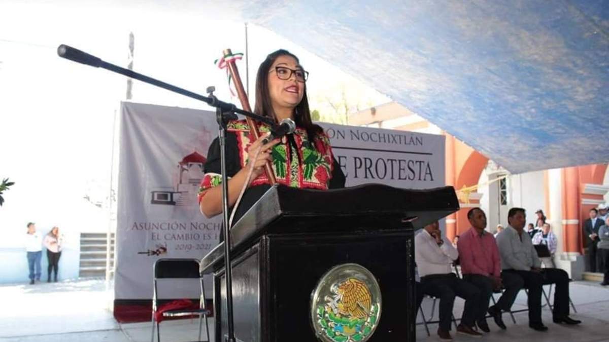 La alcaldesa de Asunción Nochixtlán, Lizbeth Victoria Huerta