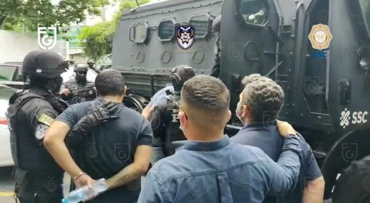 Traslado de algunos detenidos en Topilejo