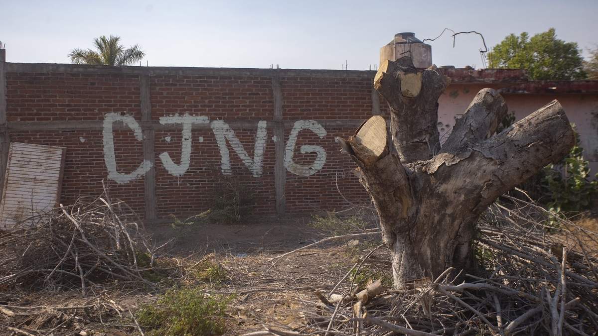 Selló del CJNG en Aguililla, Michoacán