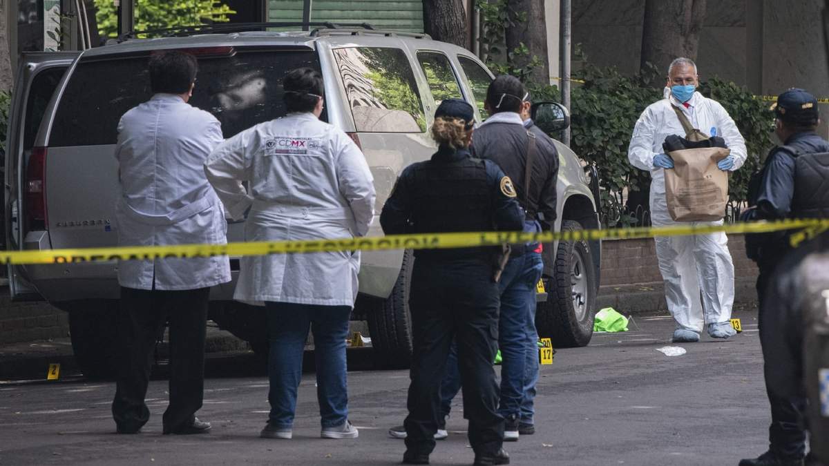 El sitio del atentado contra Omar García Harfuch