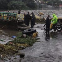 Se desborda presa Becerra en Álvaro Obregón tras activarse la Alerta Púrpura por lluvias (Video)