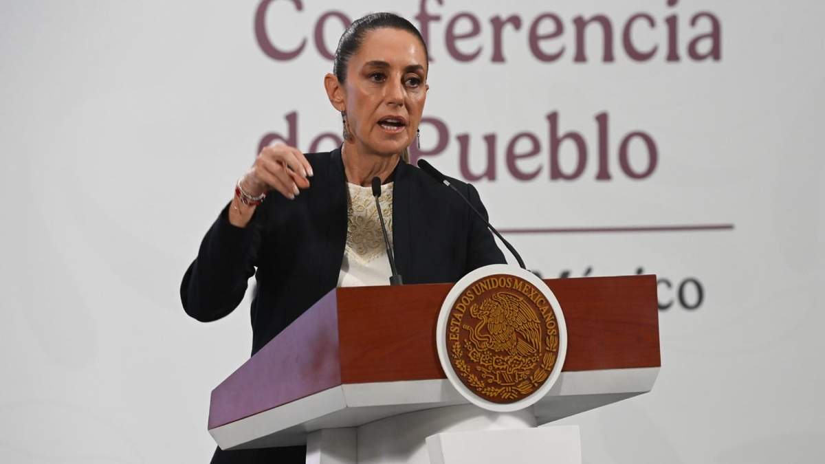 La presidenta Claudia Sheinbaum en la conferencia mañanera