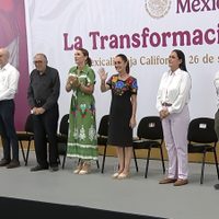 Mexicali recibe a Sheinbaum con protestas por megapuerto y personas desaparecidas